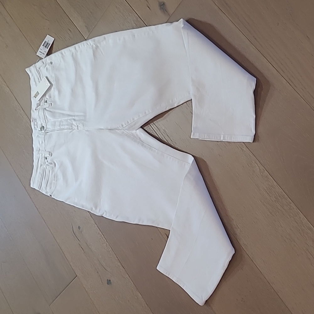 Nwt Good American Jeans Women's Sz 16 Gc046t White Good Classic Ankle High Rise